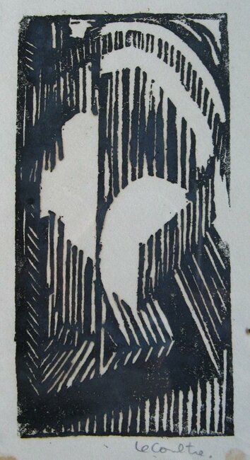 Linogravure, 1950 environ