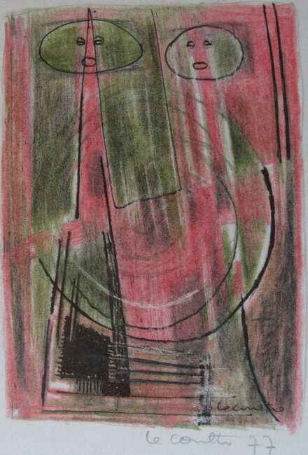 Pastel et stylo feutre, 1977 