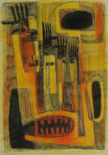 Pastel, feutre, 1975-80