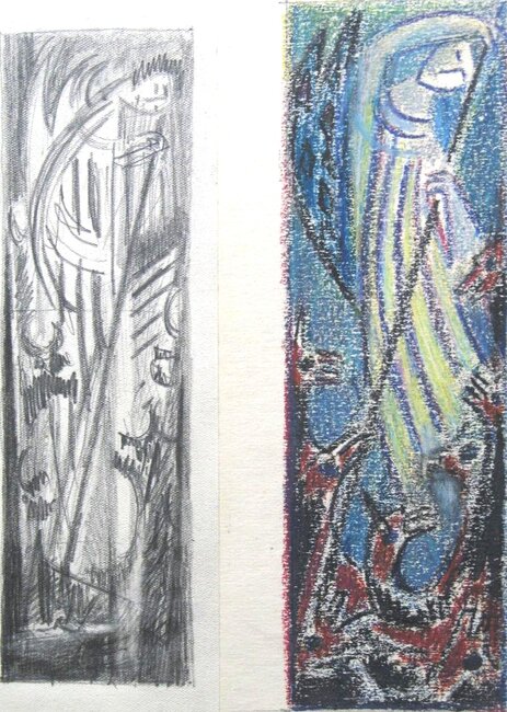 Étude pour St Michel terrassant le dragon, 1966 