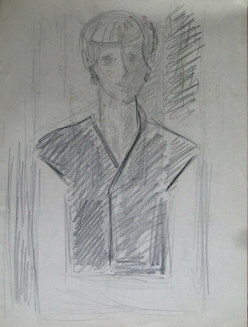 Autoportrait, préparation, 1957 *