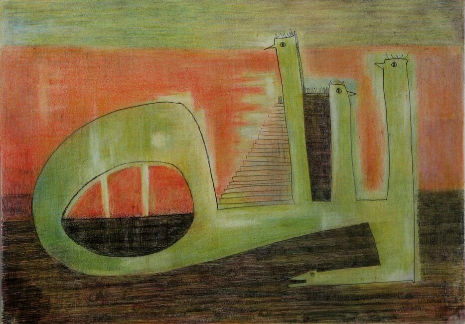 Pastel, stylo feutre, 1985 