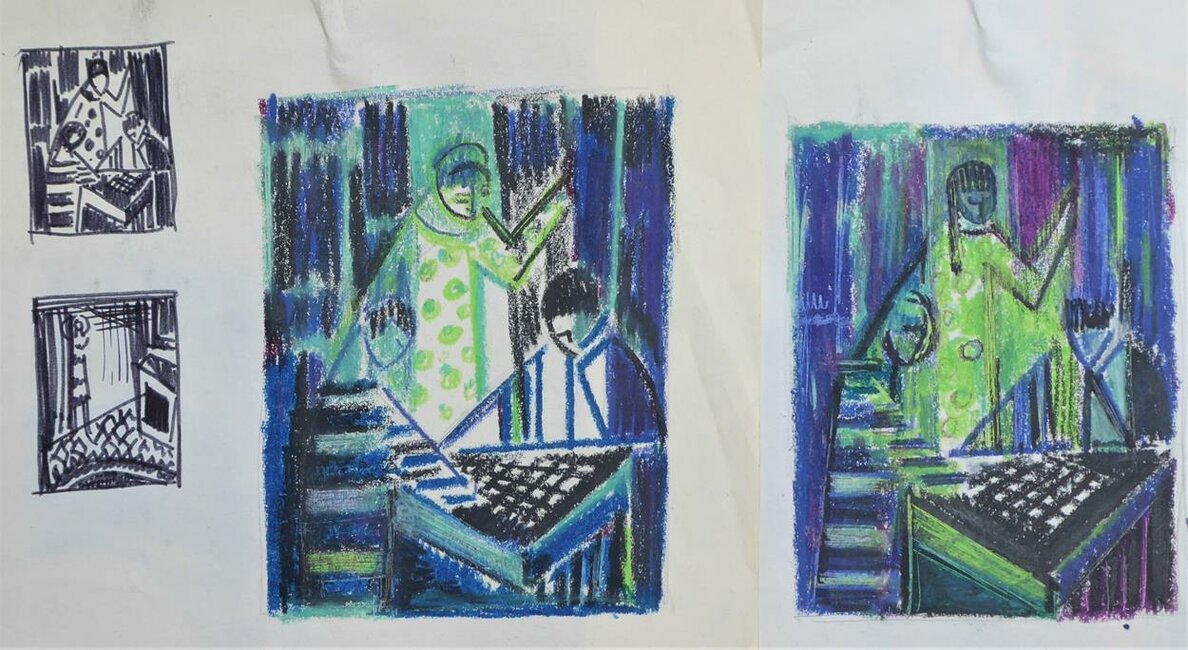 Pastel ou feutre, 1965-68 