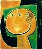 Tête sur fond vert, 1970-75