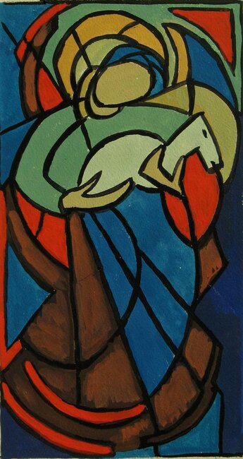 Bon Pasteur (projet de vitrail), 1953-58 