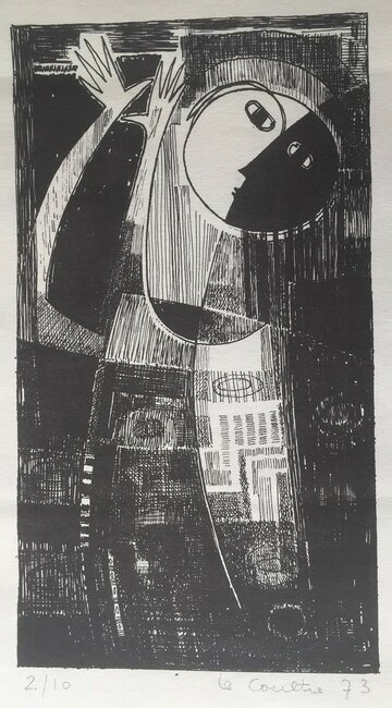 Orant, 1973 linogravure