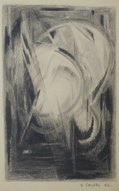 Dessin préparatoire à une compostions de 1950
