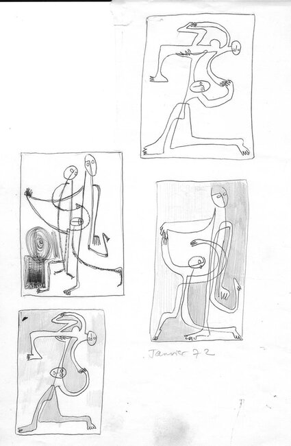 Acrobates, études, 1972 *