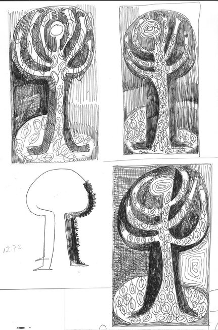 Sans titre (autour de l'arbre 1, décembre 1972)