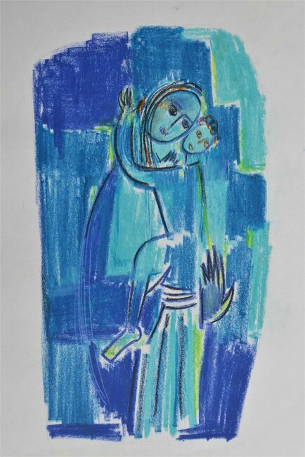 Vierge à l'enfant, vers 1970