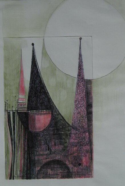 Pastel, stylo feutre, 1982-85 