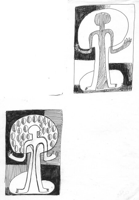 * Sans titre (autour de l'arbre 3 et 4), décembre 1972