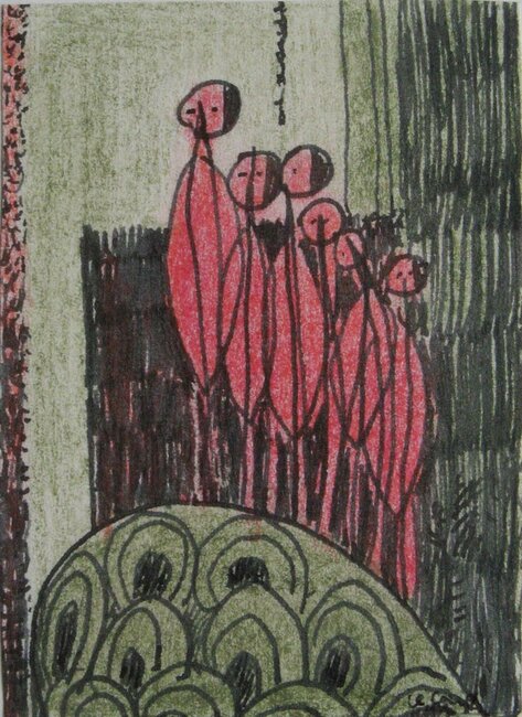 (Hommes fleurs), Préparation, 1975-85