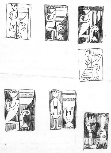 Jeu de cartes, 1972-75 Études