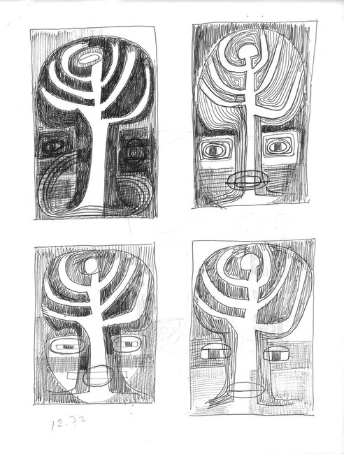 Sans titre (autour de l'arbre 2), décembre 1972