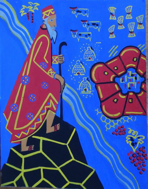 Image pour histoire sainte, Moïse sur le mont Nébo, 1957 environ 