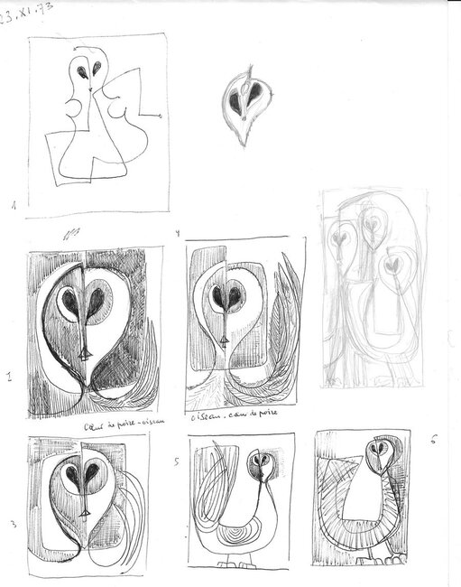 L'oiseau-coeur de poire, 1973