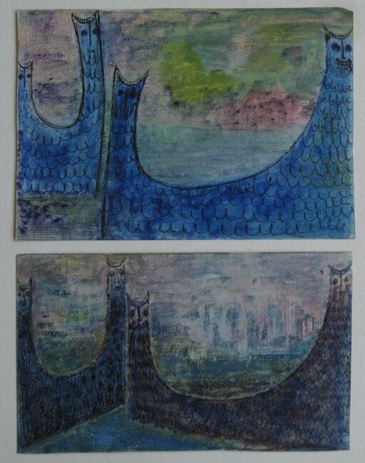 Pastels, 1980 environ 