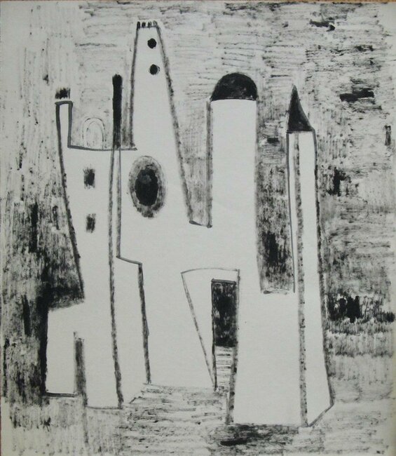 Huile noire sur papier, 1971 