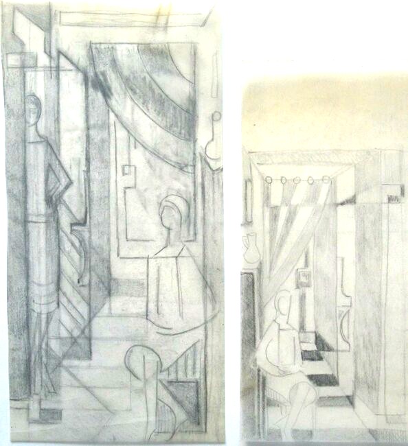 Crayon sur papier calque, 1958-60