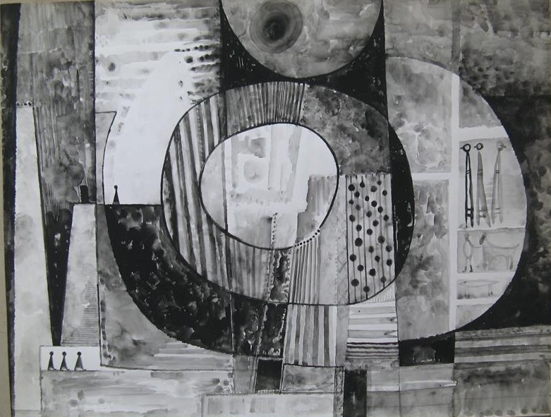 Compostion noir et blanc, 1971 environ 