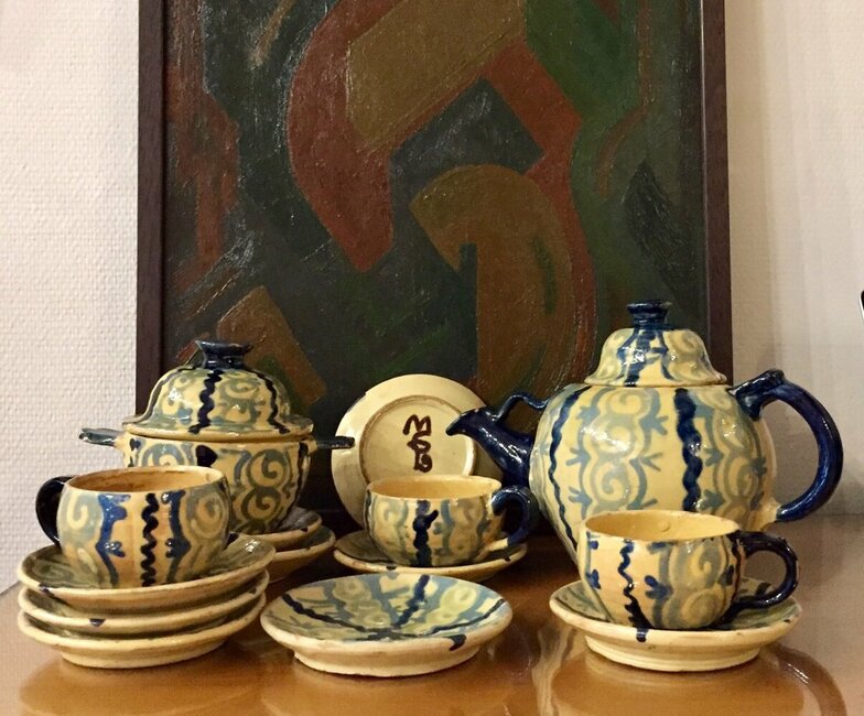 Nature morte avec une théière d'Ann Dangar, 1943-45 *