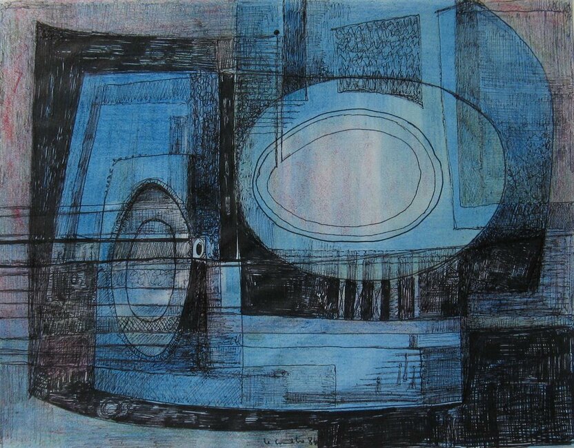 Pastel, stylo feutre, 1984 