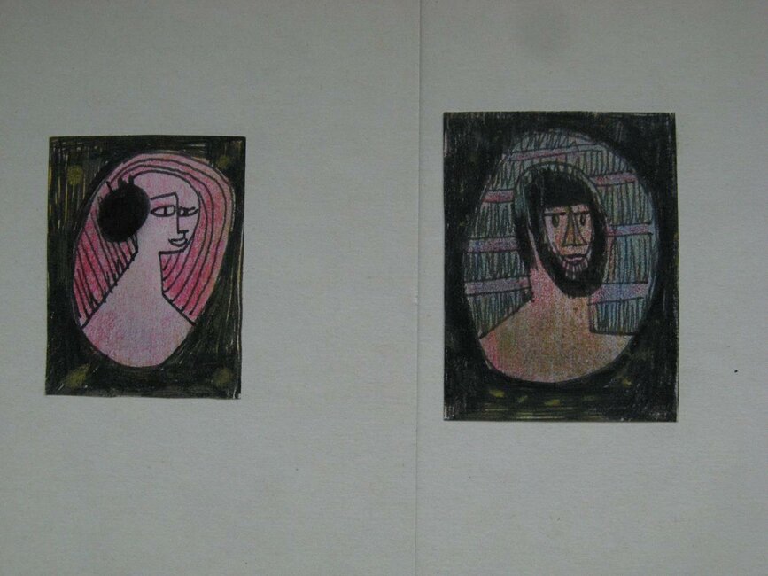 Pastel, feutre 1970-80 peut-être