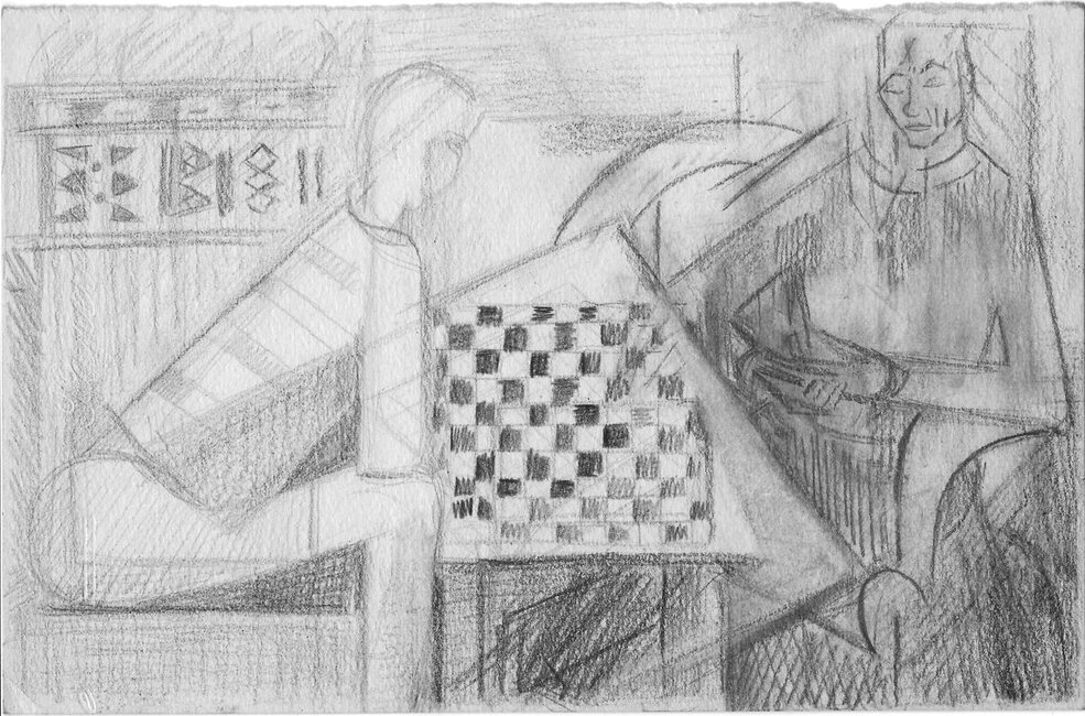 Joueurs de dames, 1958 *